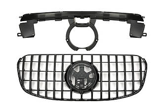 Решітка радіатора Mercedes X167 GLS (2024+) рестайлінг стиль AMG 63 (чорна)