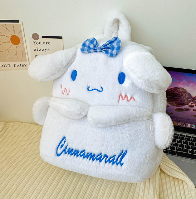 Рюкзак Сінамарол Cinnamoroll плюшевий 38×35×12 см Великий рожевий рюкзак для фанатів аніме