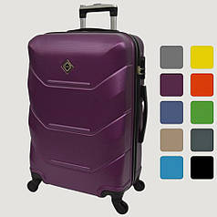 Валіза дорожня з висувною ручкою на коліщатках Bonro 2019 (середня) бузкова 58 л ABS-пластик з кодовим замком