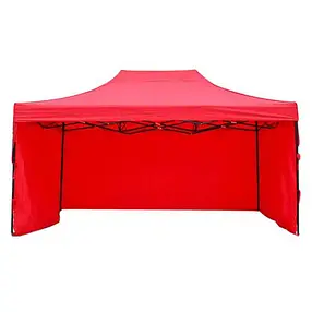 Бічна стінка 7 м на намет 2*3 м водовідштовхувальна червона на зав'язках, фото 2