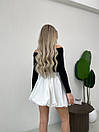 Жіноча біла коротка спідниця-баллон, фото 10
