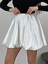 Жіноча біла коротка спідниця-баллон, фото 7