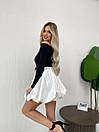 Жіноча біла коротка спідниця-баллон, фото 8