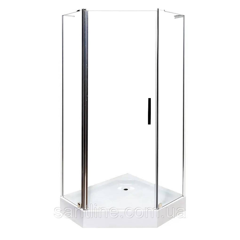 Душова кабіна 90x90x195 см Insana Ethna Clear P91 З п'ятикутна низький піддон прозоре скло 6мм, фото 1