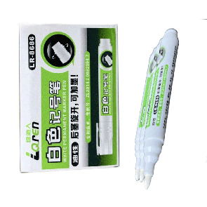 Маркер LR-8686 перманентний білий упаковка 10 шт