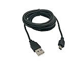 Кабель Mini - USB для плеєрів, колонок, відеореєстраторів / 2 метра / Чорний, фото 3