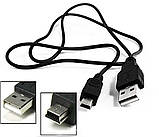 Кабель Mini - USB для плеєрів, колонок, відеореєстраторів / 2 метра / Чорний, фото 4