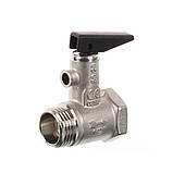 Запобіжний клапан для бойлера 1/2" PN8.5 (± 0,5) Roho (Італія) клапан з ручкою, фото 3