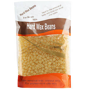 Віск гарячий Hard Wax Beans плівковий в гранулах (гранульований) для депіляції 500 г, Жовтий, фото 3