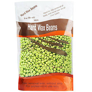 Віск гарячий Hard Wax Beans плівковий в гранулах (гранульований) для депіляції 500 г, Лайм, фото 3