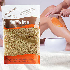 Віск гарячий Hard Wax Beans плівковий в гранулах (гранульований) для депіляції 500 г, Піщаний, фото 1