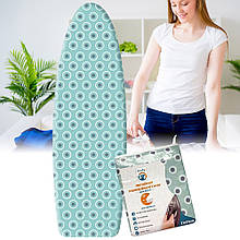 Чохол змінний для дошки для прасування Laundry S Metallic ,110 х 30 см, Бірюзовий (DRK)