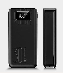 Power Bank Повербанк TRY 30000mAh 5V/2A з дисплеєм чорний