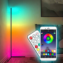 Кутовий торшер підлоговий світлодіодний світильник RGB з пультом та керуванням з телефону 330+ світлових ефектів EL-2187 (237)