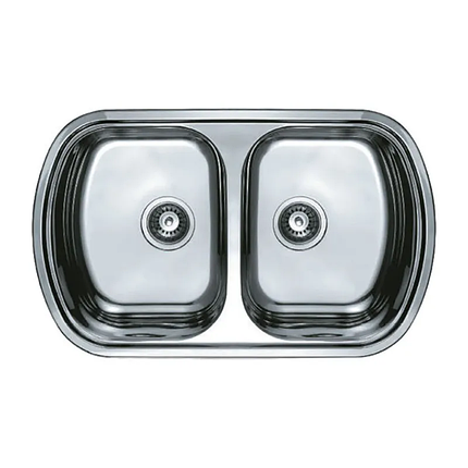Мийка кухонна HAIBA 80x49 DOUBLE (decor) (HB0572), фото 1