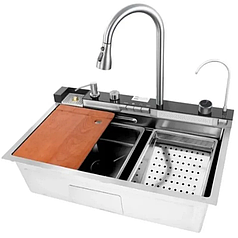 Мийка Mixxus Premium MH7545-SET-04.SUS304 із вбудованим змішувачем (MX1701)