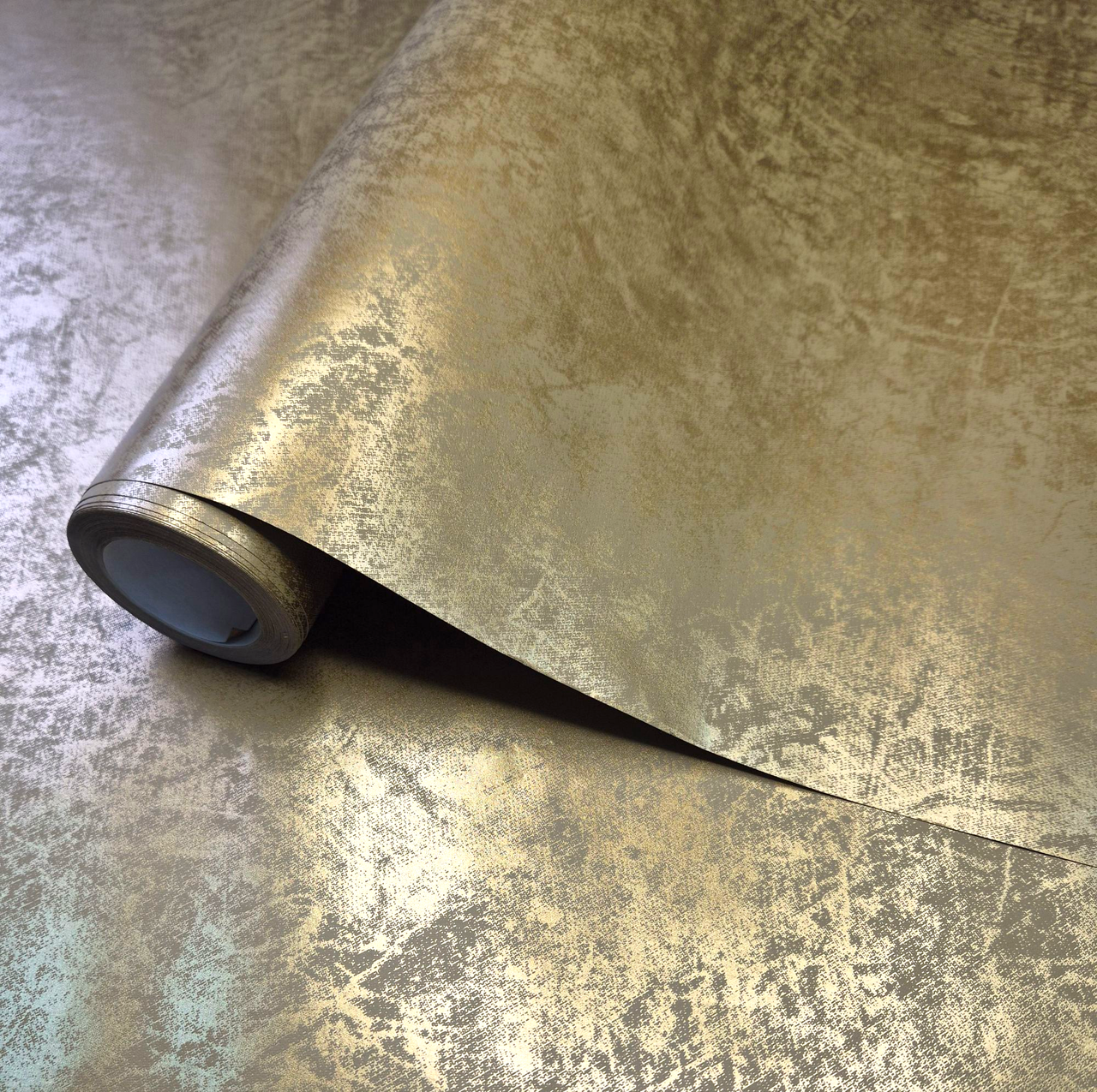 Шпалери вінілові 10,05 × 1,06 м Marburg 80183, золотисті для спальні, вітальні, кухні, коридору, ванної кімнати, фото 1