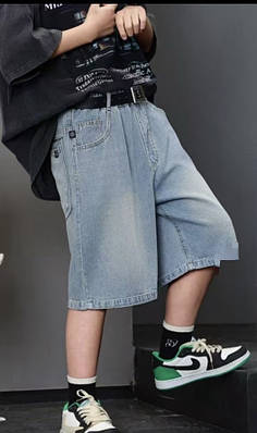 Баггі шорти Annabeier для хлопчика 8-14 років джинсові, 134, Блакитний