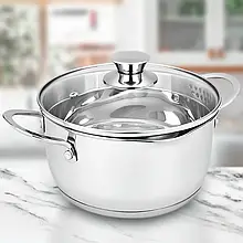 Каструля нержавіюча з кришкою (16 см, 1,6 л) MR-3510-16 Maestro (235)