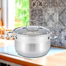 Каструля Maestro 3512-22 діаметр 22 см, об'єм 5,1 л з кришкою (235)