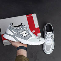Кросівки чоловічі New Balance Grey-White нубук-сітка
