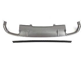 Дифузор ( заднього бампера ) Silver ( в стилі S4 00-00 ) на Audi A4 B9 2015-2019 року