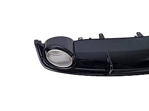 Дифузор ( заднього бампера ) Full Black / Chrome Pipe ( стиль RS7 ) на Audi A7 4G 2014-2017 року, фото 2