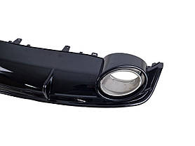 Дифузор ( заднього бампера ) Full Black / Chrome Pipe ( стиль RS7 ) на Audi A7 4G 2014-2017 року, фото 3