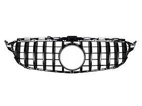Решітка радіатора Full Black ( без місця під камеру ) GT на мерседес C-клас W205 2014-2018 року