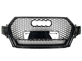 Решітка радіатора Full Black ( в стилі RSQ7 quattro ) на Audi Q7 4M 2015-2020 року