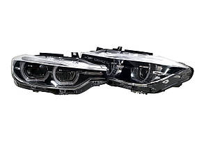 Передні фари Full Led ( комплектні з блоками ) Silver на бмв 3 Series F30 / F31 2011-2018 року