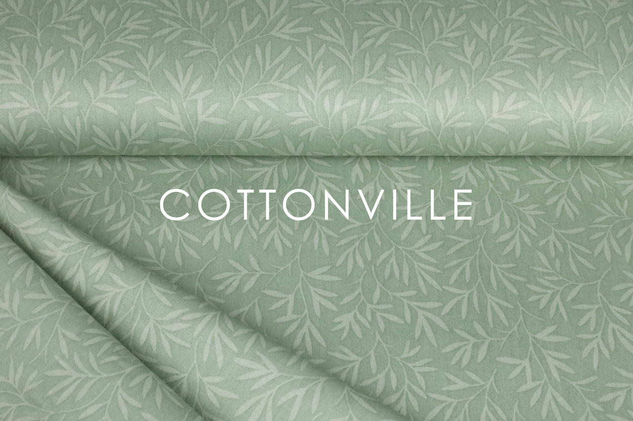 Сатин-твіл Гілочки дрібні на пильно-зеленому