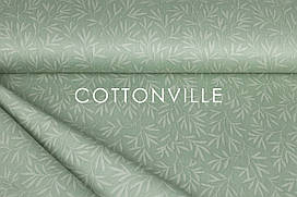 Сатин-твіл Гілочки дрібні на пильно-зеленому