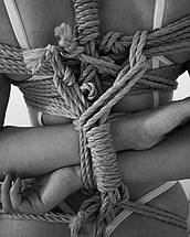 Мотузка Romfun для бондажу та практик шибарі, сіра, фото 3