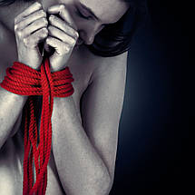 Мотузка Romfun для бондажу та практик шибарі, червона, фото 4