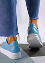 Кеди STAY REAL блакитні шкіра натуральна, фото 7