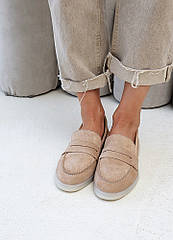 Туфлі лофери Лоро Piana беж 8105-28