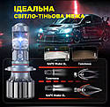 Лампа світлодіодна лінзована для фар NAPO Model GL H4 6500K 10000LM 2 шт комплект, фото 6