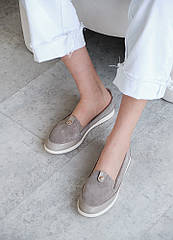 Легкі туфлі балетки шкіра беж 8430-28