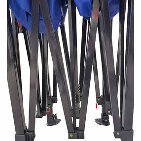 Розсувний намет гармошка 3*4.5 посилений Синій (Чорний каркас) павільйон намет торговий, фото 3