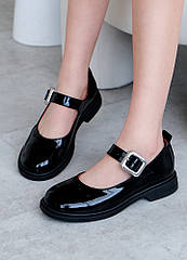 Туфлі балетки Mary Jane лак шкіра 8435-28