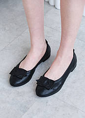 Балетки натуральна шкіра чорний 8440-28