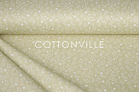 Сатин-твіл Дрібні квіточки на пастельно-оливковому