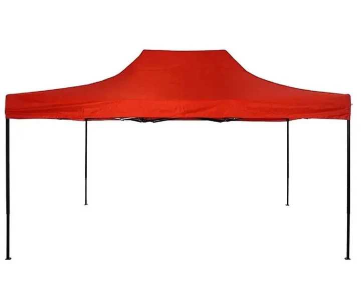 Розсувний намет гармошка 3*3 посилений Червоний (Чорний каркас) павільйон намет торговий