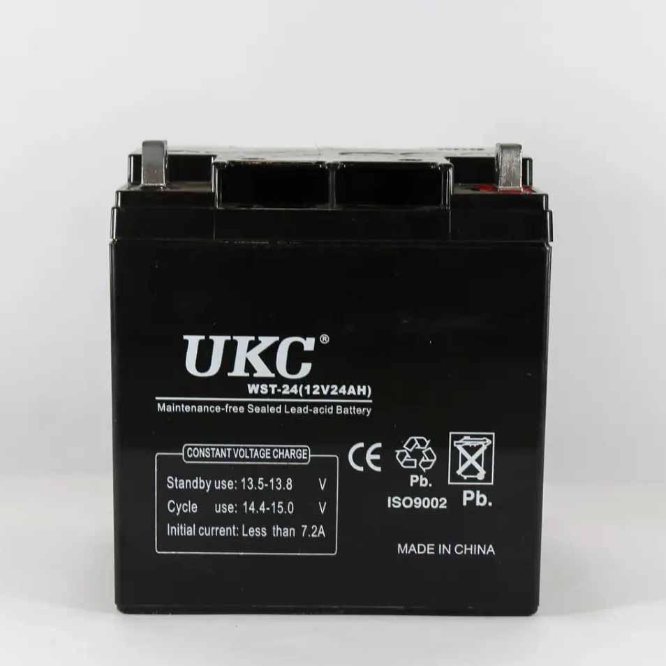 Акумулятор свинцево-кислотний BATTERY 12V 24A UKC Акумулятор з герметичним корпусом