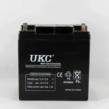 Акумулятор свинцево-кислотний BATTERY 12V 24A UKC Акумулятор з герметичним корпусом, фото 1