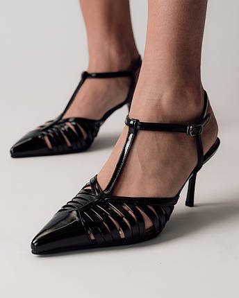 Босоніжки на високій шпильці Aiformaria лакова шкіра, фото 1