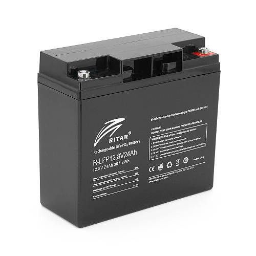 Акумуляторна батарея Ritar LiFePO4 12,8 V 24 Ah BMS2P4S ( 180 x 165 x ...