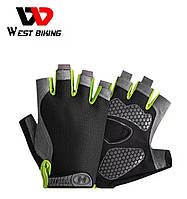 Велоперчатки без пальців West Biking розмір L (САЛАТОВІ)