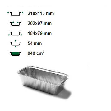 Контейнер з харчової фольги Zenith 940 мл 100 шт. (R14L)